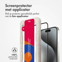 Accezz Triple Strong Full Cover Glas Screenprotector met applicator iPhone 15 - Transparant