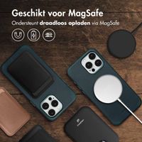Accezz Vintage Leather Magsafe Backcover iPhone 15 Pro Max - Smokey Green