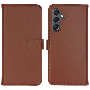 Selencia Echt Leren Bookcase Samsung Galaxy A25 (5G) - Lichtbruin