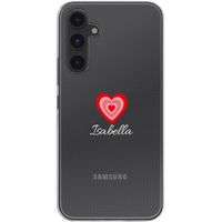 Gepersonaliseerd hoesje met hartje Samsung Galaxy A54 (5G) - Transparant