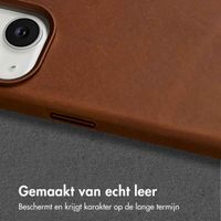 Accezz Vintage Leather Magsafe Backcover iPhone 14 - Tabacco Cognac