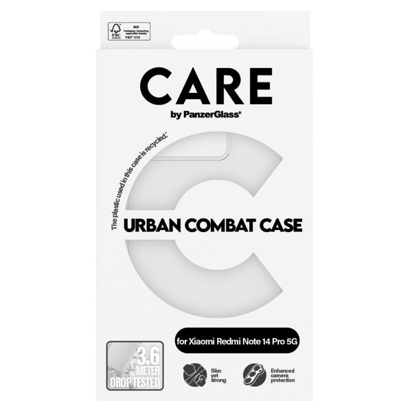 CARE by PanzerGlass Urban Combat Case MagSafe Xiaomi Redmi Note 14 Pro 4G / 5G / 14 Plus 5G  - Transparant