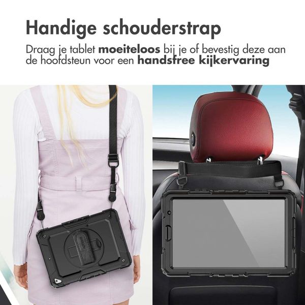 Accezz Rugged Backcover met schouderstrap Samsung Galaxy Tab A8 - Zwart