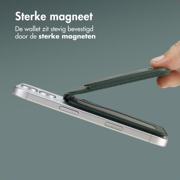 Accezz Leren Wallet met standaard voor MagSafe - Cedar Green