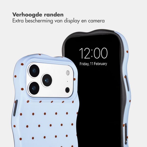 Selencia Vivid Wavy Backcover met MagSafe Apple iPhone 18 Pro / 17 Pro - Happy Dots Digital Sky
