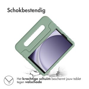 Accezz Kidsproof Backcover met handvat Samsung Galaxy Tab A9 8.7 inch - Olijfgroen