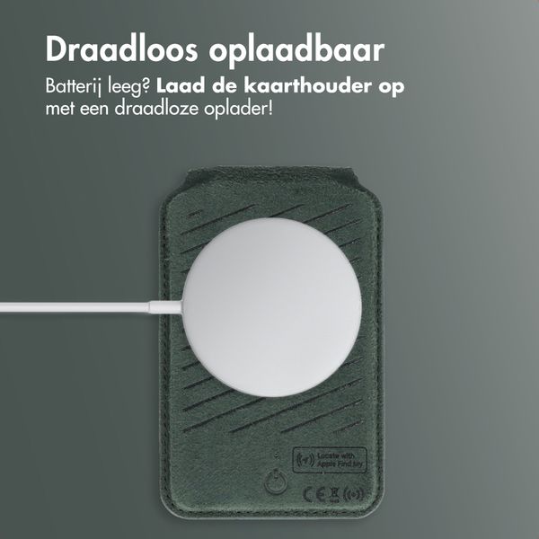 Accezz Magnetische Leren Wallet met standaard - Geschikt voor Apple Find My - Cedar Green