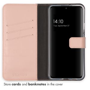 Selencia Echt Lederen Bookcase Samsung Galaxy S22 Plus - Dusty Pink