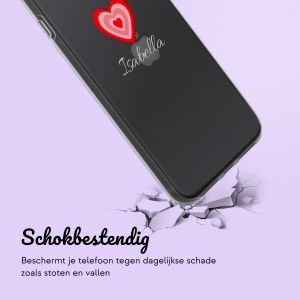 Gepersonaliseerd hoesje met hartje iPhone SE (2022 / 2020) / 8 / 7 - Transparant