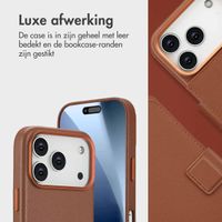 Accezz Leather Bookcase 2-in-1 met MagSafe Apple iPhone 17 Pro - Sienna Brown
