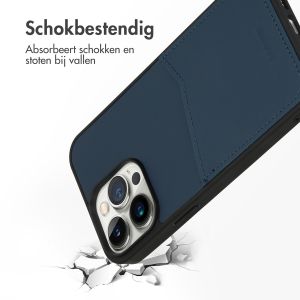 Accezz Premium Leather Card Slot Backcover iPhone 14 Pro Max - Donkerblauw