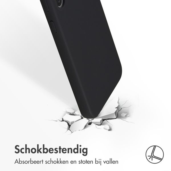 Accezz Liquid Silicone Backcover Samsung Galaxy S23 Plus - Zwart