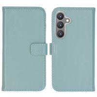 Selencia Echt Lederen Bookcase Samsung Galaxy S24 - Air Blue