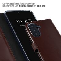 Selencia Echt Leren Bookcase Samsung Galaxy A57 (5G) - Donkerbruin