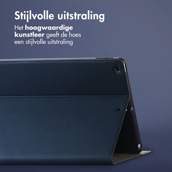 Accezz Classic Tablet Case Apple iPad 9 (2021) 10.2 inch / iPad 8 (2020) 10.2 inch / iPad 7 (2019) 10.2 inch - Donkerblauw