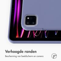 Accezz Liquid Silicone Backcover met penhouder Apple iPad Pro 11 (2022 / 2021 / 2020 / 2018) - Lila