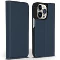 Accezz Premium Leather Slim Bookcase iPhone 14 Pro - Donkerblauw