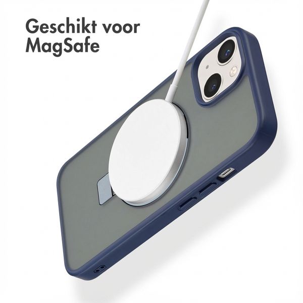 Accezz Ring Stand Backcover met MagSafe Apple iPhone 14 - Blauw
