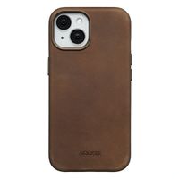 Accezz Vintage Leather Magsafe Backcover iPhone 15 - Rustic Brown