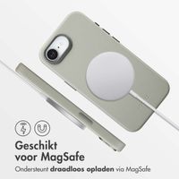 Accezz MagSafe Leather Backcover Apple iPhone 16e - Lichtgrijs