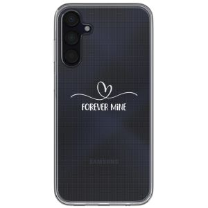 Gepersonaliseerd hoesje met sierlijk hartje Samsung Galaxy A15 - Transparant