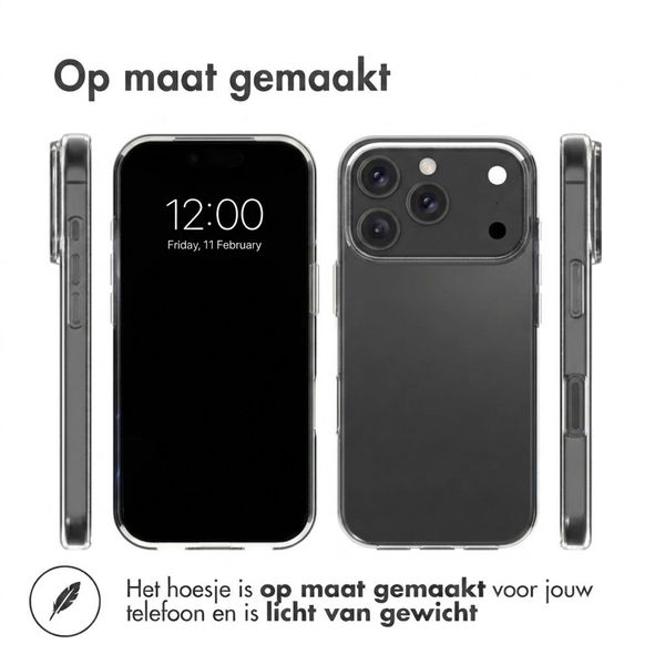 Accezz Clear Backcover Apple iPhone 18 Pro Max / 17 Pro Max - Transparant