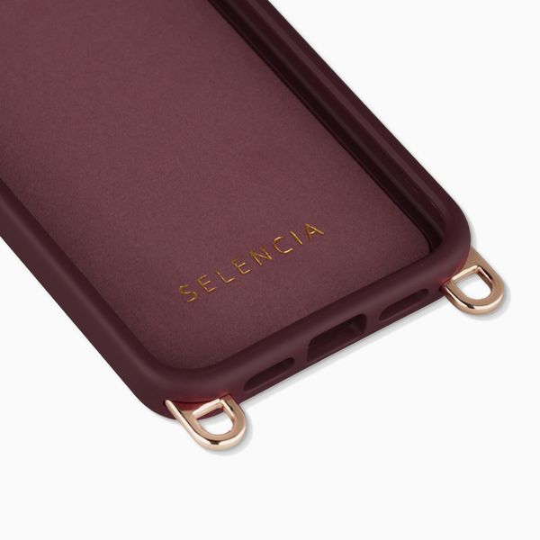 Selencia Rivièra MagSafe Backcover met afneembare haakjes Apple iPhone SE (2022 / 2020) / 8 / 7 / 6(s) - Bold Burgundy
