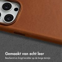 Accezz Vintage Leather Magsafe Backcover iPhone 14 Pro - Tabacco Cognac