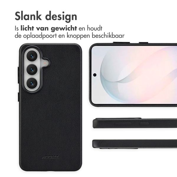 Accezz MagSafe Leather Backcover Samsung Galaxy S26 - Onyx Black