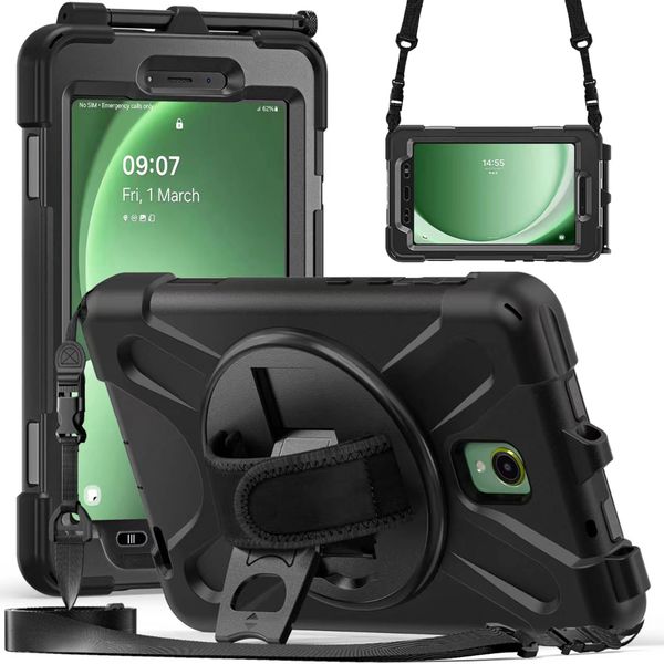 Accezz Full Protective backcover met strap Samsung Galaxy Tab Active 5 - Zwart