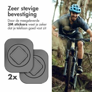 Accezz EasyLock telefoonhouder fiets - Universeel - Aluminium - 360 graden draaibaar - Zwart