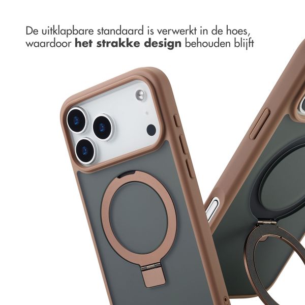 Accezz Ring Stand Backcover met MagSafe Apple iPhone 17 Pro Max - Bruin