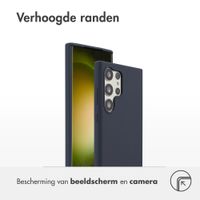 Accezz Liquid Silicone Backcover Samsung Galaxy S23 Ultra - Donkerblauw