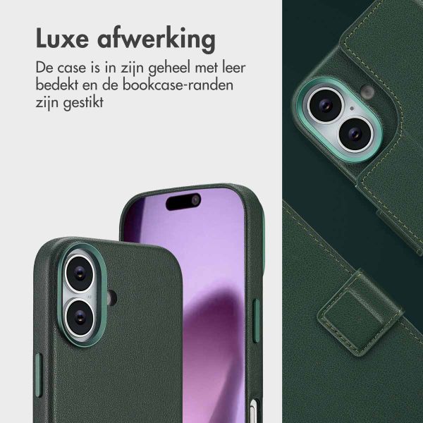 Accezz Leather Bookcase 2-in-1 met MagSafe Apple iPhone 17 - Cedar Green
