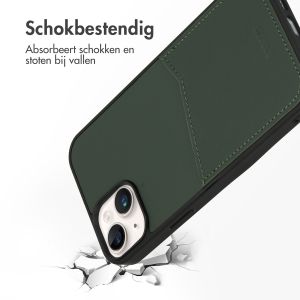 Accezz Premium Leather Card Slot Backcover iPhone 14 Plus - Groen