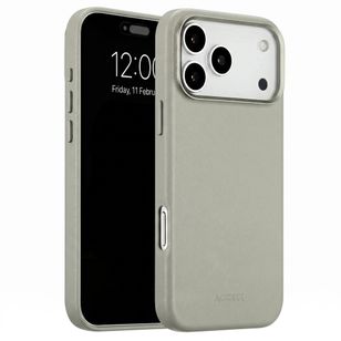 Accezz MagSafe Leather Backcover Apple iPhone 18 Pro Max / 17 Pro Max - Light Grey