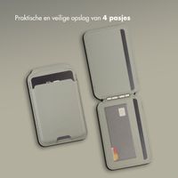 Accezz Leren Wallet met standaard voor MagSafe - Light Grey