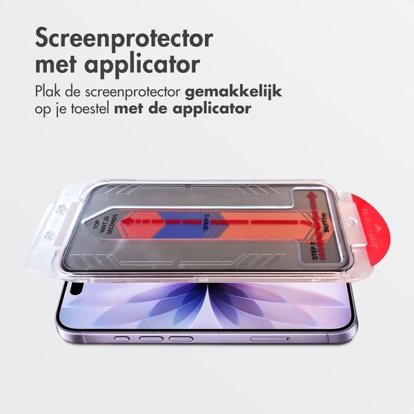 Accezz Gehard Glas Privacy Screenprotector + Applicator Apple iPhone 17