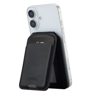 Accezz Leren Wallet met standaard voor MagSafe - Onyx Black