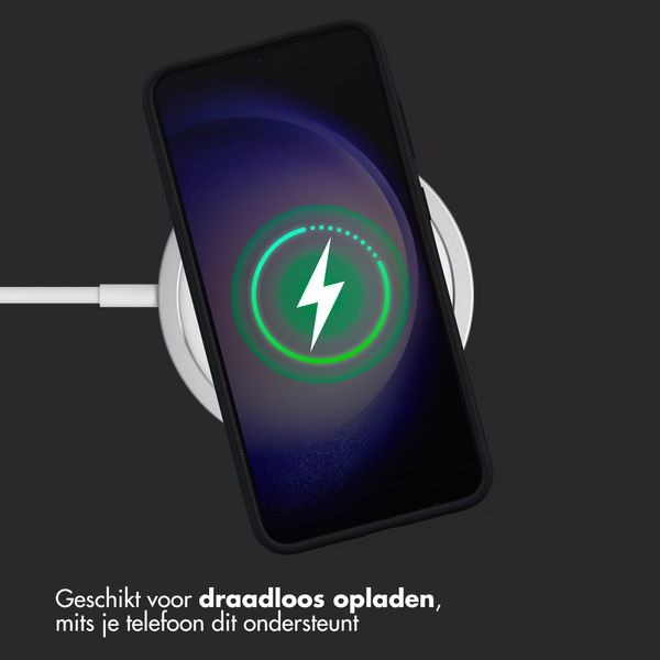 Accezz Liquid Silicone Backcover Samsung Galaxy S23 Plus - Zwart