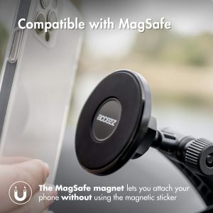 Accezz Telefoonhouder auto - MagSafe - Dashboard en voorruit - Magnetisch - Zwart