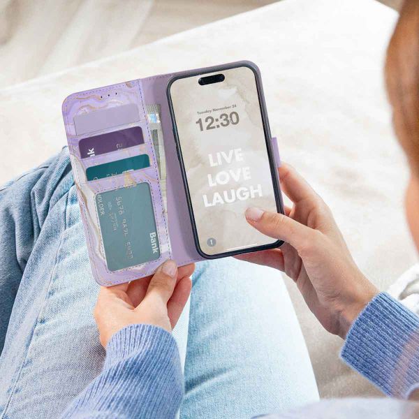 imoshion Design Bookcase Xiaomi Redmi Note 14 Pro (5G) - Purple Marble