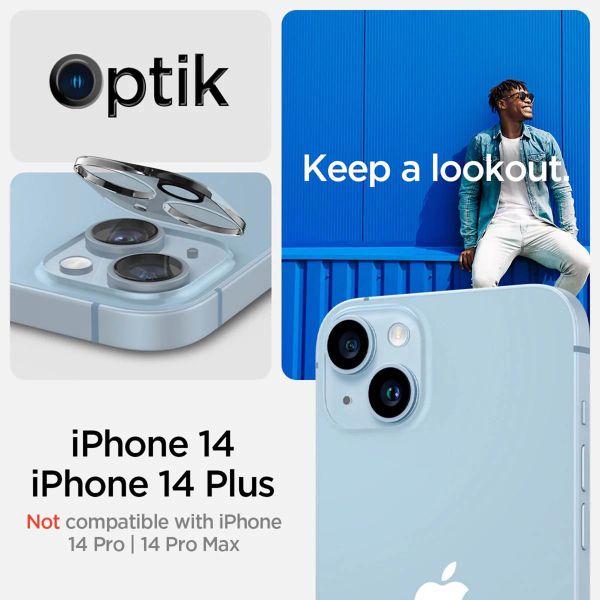Spigen GLAStR EZ Fit Optik Camera Protector 2 Pack iPhone 14 / 14 Plus - Crystal Clear