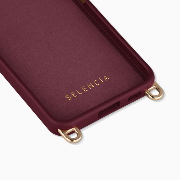 Selencia Rivièra MagSafe Backcover met afneembare haakjes Samsung Galaxy S25 / S24 - Bold Burgundy