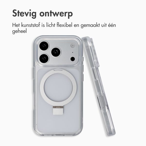 Accezz Ring Stand Backcover met MagSafe Apple iPhone 18 Pro Max / 17 Pro Max - Transparant