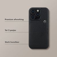 Selencia Riva Backcover met Pashouder Apple iPhone 15 Pro - Zwart