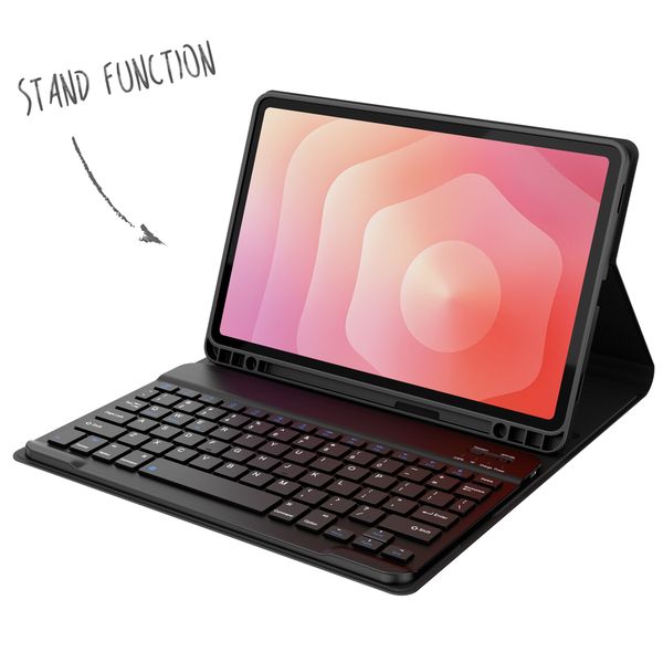 Accezz Bluetooth Keyboard Bookcase Samsung Galaxy Tab S11 - QWERTY / NL - Zwart