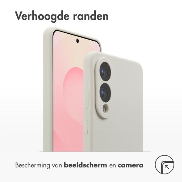 Accezz Liquid Silicone Backcover met MagSafe Samsung Galaxy S25 Edge - Zwart