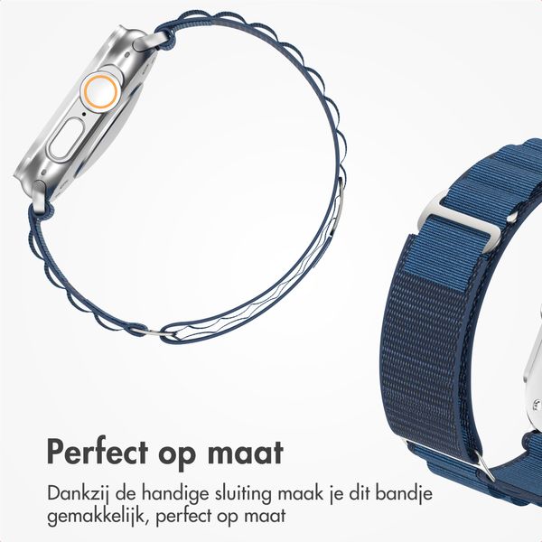 Accezz Nylon Alpine bandje Apple Watch | 44/45/46/49 mm - Dark Blue