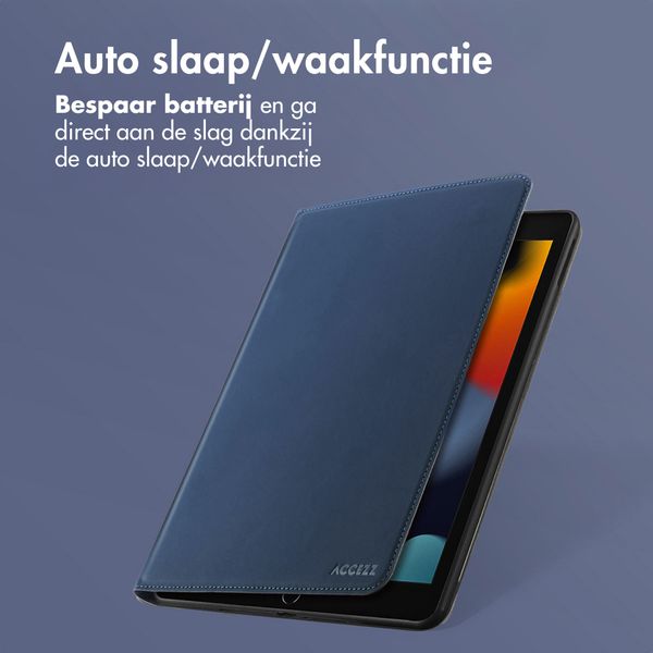 Accezz Classic Tablet Case Apple iPad 9 (2021) 10.2 inch / iPad 8 (2020) 10.2 inch / iPad 7 (2019) 10.2 inch - Donkerblauw